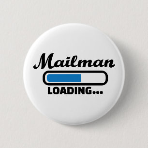 Mailman loading 6 cm round badge