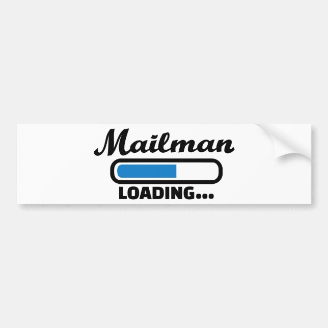 Mailman loading bumper sticker (Front)
