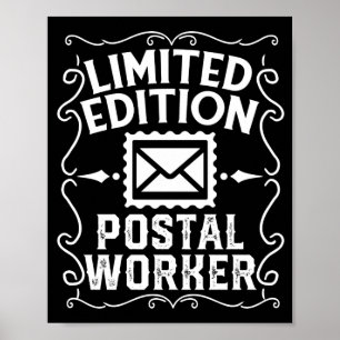 Mailman Mail Lady Limited Edition Postal Worker Poster