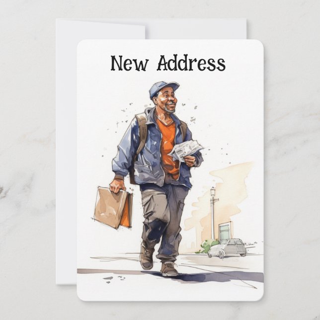 Mailman Moving Announcement Cards (Front)