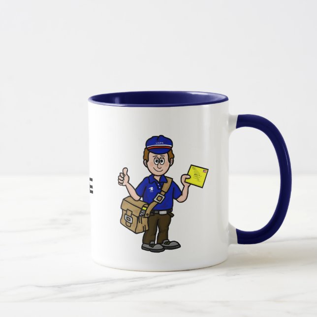 Mailman Personalised Name Mug (Right)