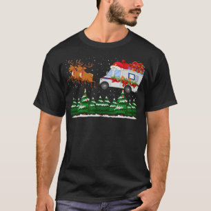 Mailman Postal Truck Mail Carrier Xmas wine  T-Shirt