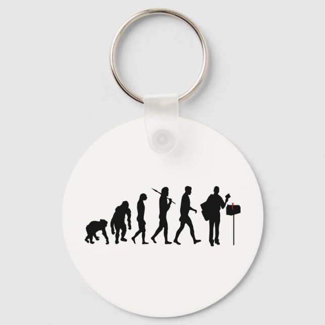 Mailman postman courier service gifts key ring (Front)