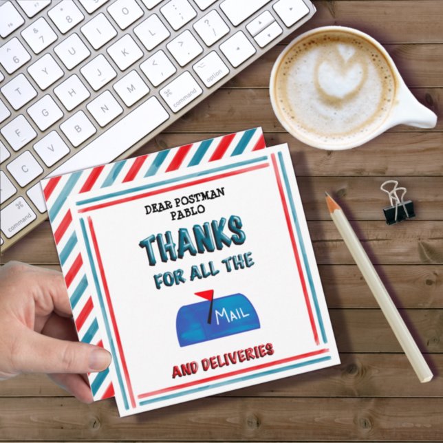 Mailman | Postman Thank You For All The Mail Card (Creator Uploaded)