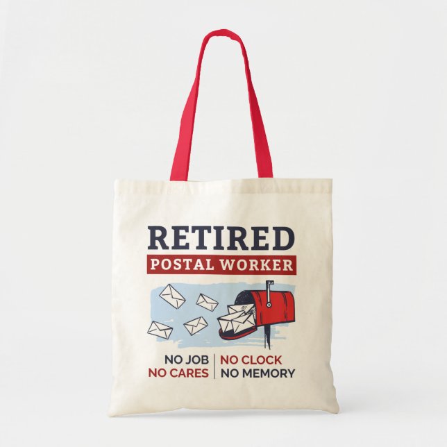 Mailman Retirement Retired Postal Worker Tote Bag (Front)
