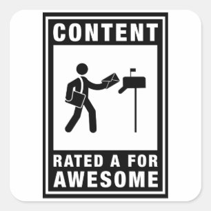 Mailman Square Sticker