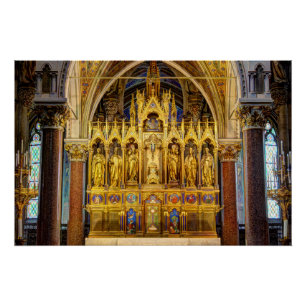 Main Altar In Votivkirche, Vienna Austria Poster