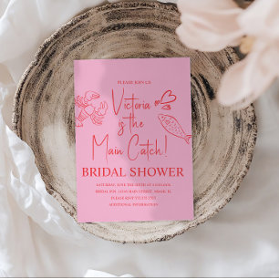 Main Catch Lobster Doodles Bridal Shower Invitation