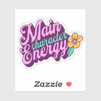 Main Character Energy Book Lover Sticker