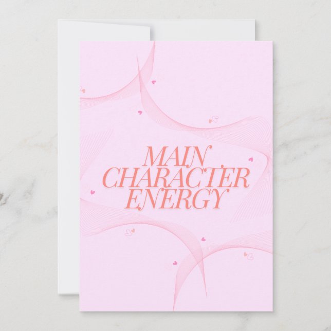 Main Character Energy Holiday Card (Front)