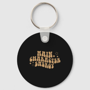 Main Character Energy Mental Health Quote Wavy Tex Key Ring