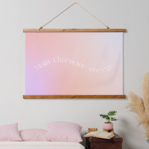Main character energy pastel aura modern elegant hanging tapestry