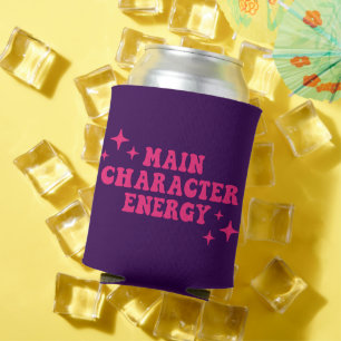 Main Character Energy Pink Can Cooler