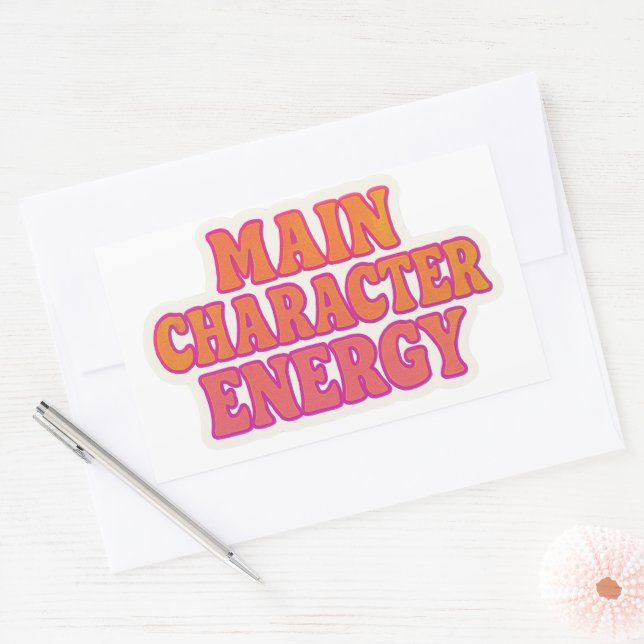 Main Character Energy Sticker – Aesthetic (Envelope)
