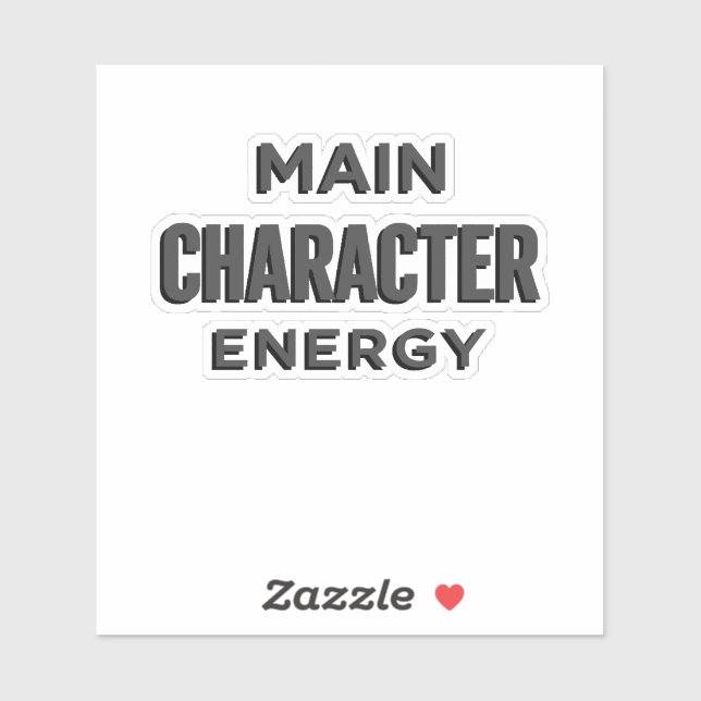Main Character Energy – Trendy Aesthetic Decal (Sheet)