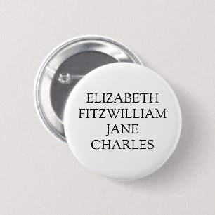 Main Characters from Pride and Prejudice 6 Cm Round Badge