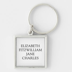 Main Characters Pride and Prejudice Jane Austen Key Ring
