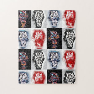 Main Coon Art Collage Funky Trends  Jigsaw Puzzle