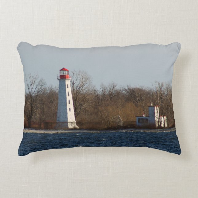 Main Duck Island Light accent pillow (Front)