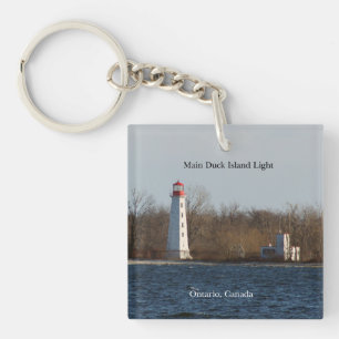 Main Duck Island Light acrylic key chain
