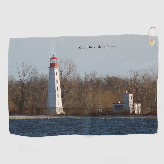 Main Duck Island Light golf towel (Horizontal)