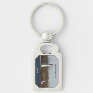 Main Duck Island Light metal key chain