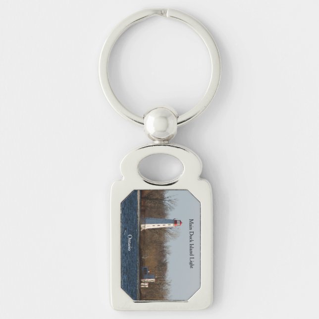 Main Duck Island Light metal key chain (Front)