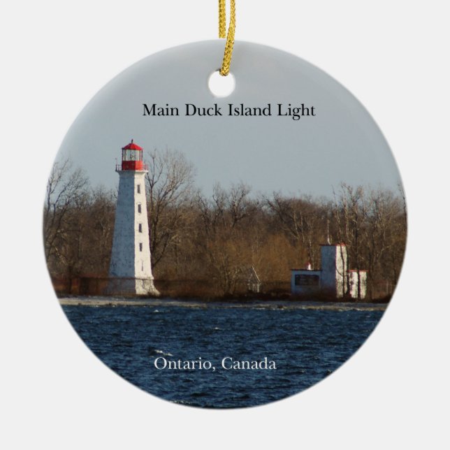 Main Duck Island Light ornament (Front)