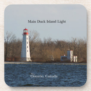 Main Duck Island Light set of 6 plastic coasters
