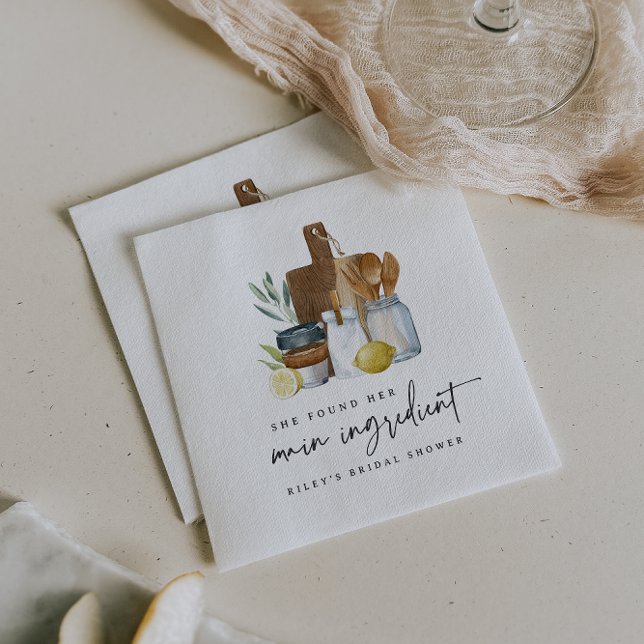 Main Ingredient Stock the Kitchen Bridal Shower Napkin (Creator Uploaded)