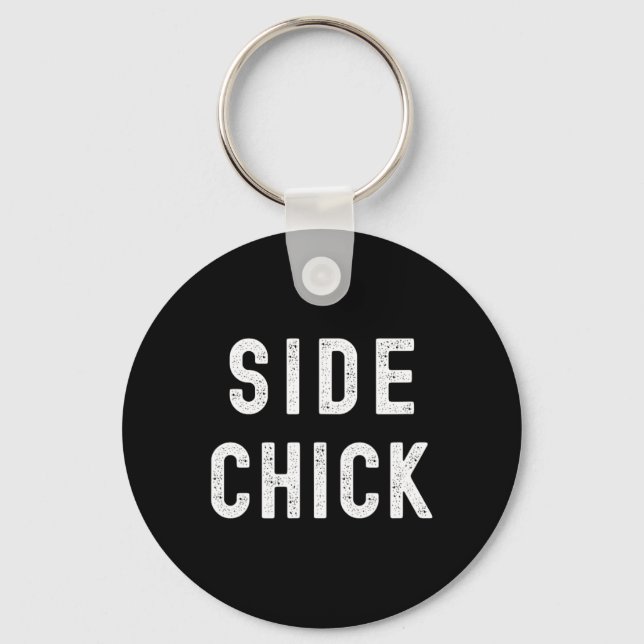 Main Man Side Chick Couples Thanksgiving Christmas Key Ring (Front)
