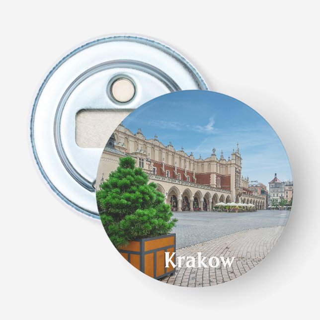 Main square in Krakow old town, Poland Bottle Opener (Front)