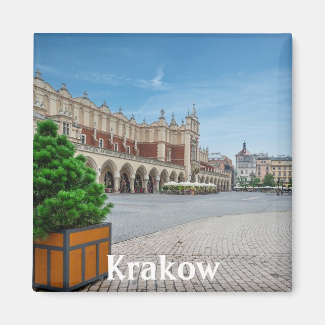 Main square in Krakow old town, Poland Magnet (Front)