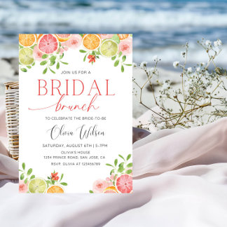 "Main Squeeze" Bridal Shower- Citrus Lemon Party Invitation