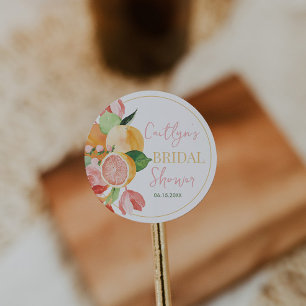 Main Squeeze Bridal Shower  Classic Round Sticker