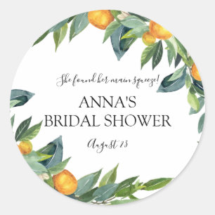 Main Squeeze Bridal Shower Favour Label