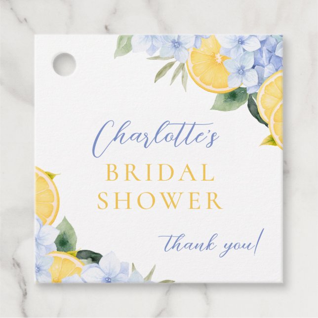 Main Squeeze Bridal Shower Favour Tags (Front)