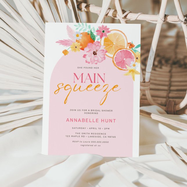 Main Squeeze Bridal Shower Invitation (Creator Uploaded)