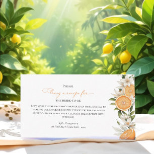 Main Squeeze Bridal Shower Recipe Request Card