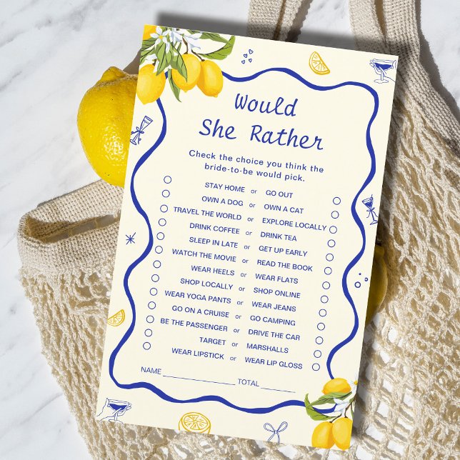 Main Squeeze Bridal Shower Would she rather game (Creator Uploaded)