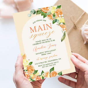 Main Squeeze Citrus Bridal Shower Invitation