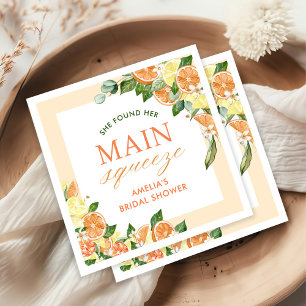 Main Squeeze Citrus Bridal Shower Napkin