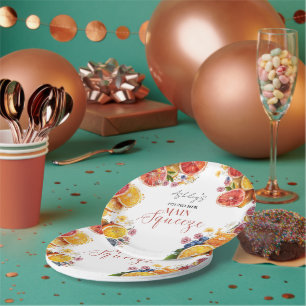 Main Squeeze Citrus Bridal Shower Paper Plate