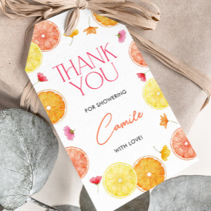 Main Squeeze Citrus Bridal Shower Rectangle Favor Gift Tags