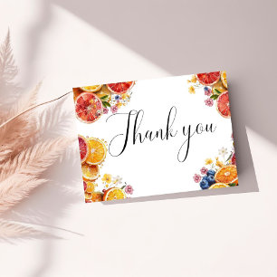 Main Squeeze Citrus  Bridal Shower Thank You Card