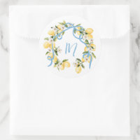 Main Squeeze Citrus Lemon Monogram Bridal Shower