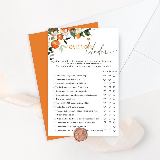 Main squeeze citrus over or under bridal game (Creator Uploaded)