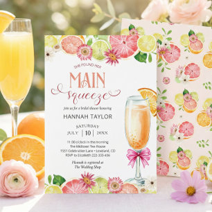 Main Squeeze Citrus Summer Bridal Shower Invitation