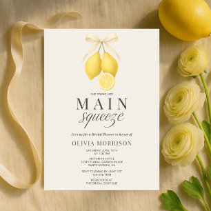 Main Squeeze Coquette Bow Bridal Shower Invitation
