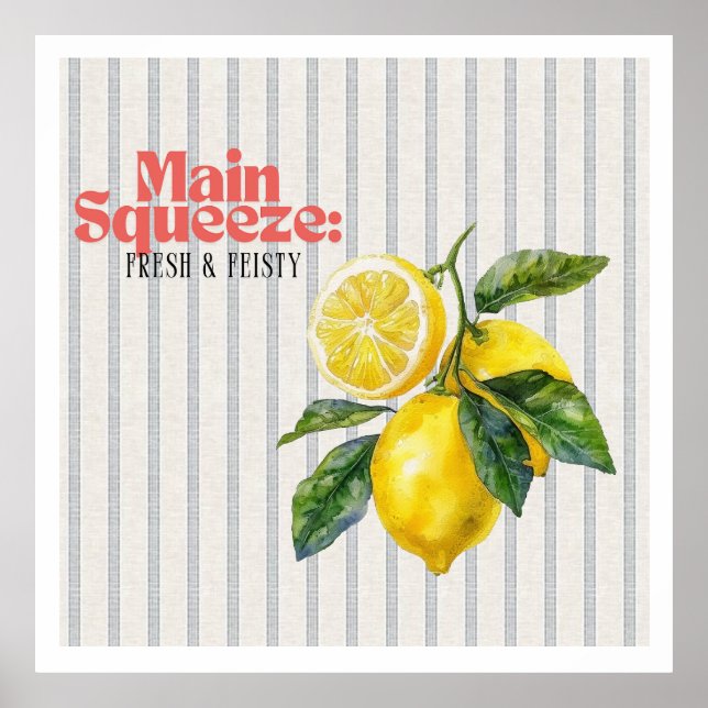 Main Squeeze Fresh & Feisty Lemon Kitchen Decor (Front)